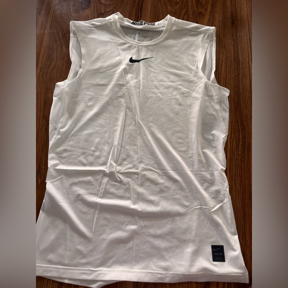 Nike White Sleeveless Sports Top